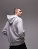 ARKET relaxed terry hoodie in gray melange