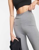 Threadbare Fitness Tall 7/8 leggings in grey marl