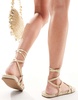 ASOS DESIGN Jadine strappy espadrille sandals in gold