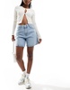 Levi's high waist baggy denim shorts in light blue