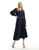 Vila Bridesmaid wrap full maxi dress in navy