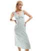 Motel Exclusive lavisha lace edge delicate floral midi dress in pale blue