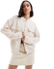 Vila linen touch bomber jacket in natural heather