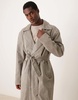 ASOS DESIGN oversized trench coat in washed stone