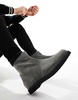 ASOS DESIGN chelsea boot in gray suede with crepe sole