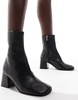 ASOS DESIGN Rotate leather mid-boots in black