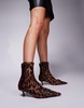 River Island kitten heel boot in leopard print