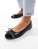 River Island wide fit ballet pumps in black