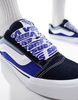 Vans Knu Skool sneakers with graphic laces in blue and white