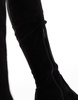 ASOS DESIGN Kaz chunky heeled over the knee boots in black