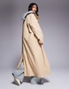 Weekend Collective funnel neck trench coat in camel