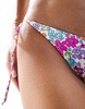 Bright Swimwear maria citrus floral tie side bikini bottoms in pink