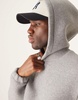 ASOS DESIGN Premium boxy oversized scuba felt hoodie in gray heather