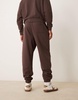 ASOS DESIGN essential oversized sweatpants in brown