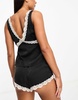 Cotton On staycay satin lace trim pajama cami short set