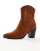 ASOS DESIGN Rational heeled western boots in brown