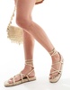 ASOS DESIGN Jadine strappy espadrille sandals in gold