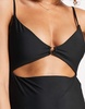 Volcom simply seamless cut out swimsuit in black