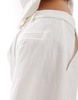 Brave Soul pleated textured shorts in cream - part of a set