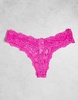 Cotton On stretch lace thong 3 pack in lilac pink cream