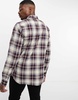 French Connection shadow check shirt in burgundy