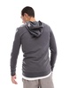 ASOS DESIGN essential muscle fit hoodie in charcoal