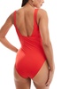 Accessorize lexi mesh v front swimsuit in red