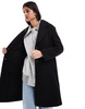 Bershka oversized tailored coat in black