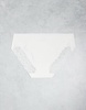 Cotton On bikini briefs with lace 3 pack in black white rose