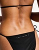 COLLUSION tie side bikini bottoms in black