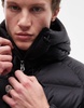 ARKET sporty down jacket with hood in black