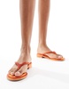 SIMMI London Havanah embellished flat sandals in orange