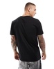 French Connection chest script logo t-shirt in black