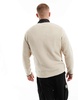 Only & Sons fleece full zip in beige