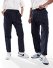 Gramicci unisex cotton loose tapered ridge pants in navy