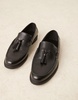 ASOS DESIGN faux leather tassel loafers in black