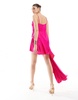 Bardot high low mini dress in hot pink