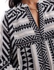 Accessorize patterned print mini beach kaftan in dark brown and white