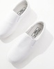 Truffle Collection canvas slip on sneakers in white