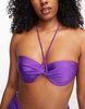 River Island strappy twist balconette bikini top in purple