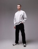 ARKET relaxed heavyweight sweatshirt with side panels in light gray melange