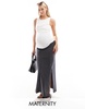 Mamalicious Maternity jersey maxi skirt in magnet gray