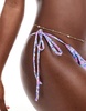 Bright Swimwear maria flash dance tie side bikini bottoms in purple