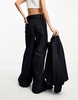 COLLUSION Unisex wide leg jeans in raw - part of a set