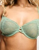 Lindex Ella M Gia lace bra in sage green