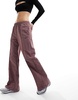 Nike Trend woven baggy parachute pants in smokey mauve