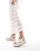 ASOS DESIGN Frosty chunky two-part sandals in off-white