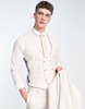 Twisted Tailor pegas suit vest in off white