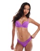 Ann Summers Sexy Lace padded plunge bra in bright purple