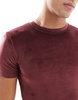 ASOS DESIGN muscle fit t-shirt in burgundy velour